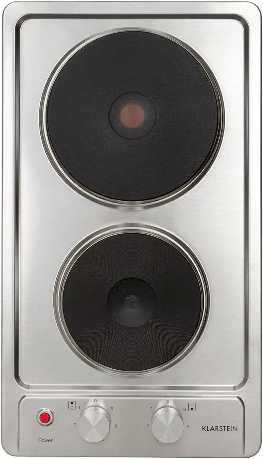 Plaque de Cuisson Encastrable Klarstein 2 Feux, 3000W, Témoins de Chaleur, 6 Niveaux de Puissance