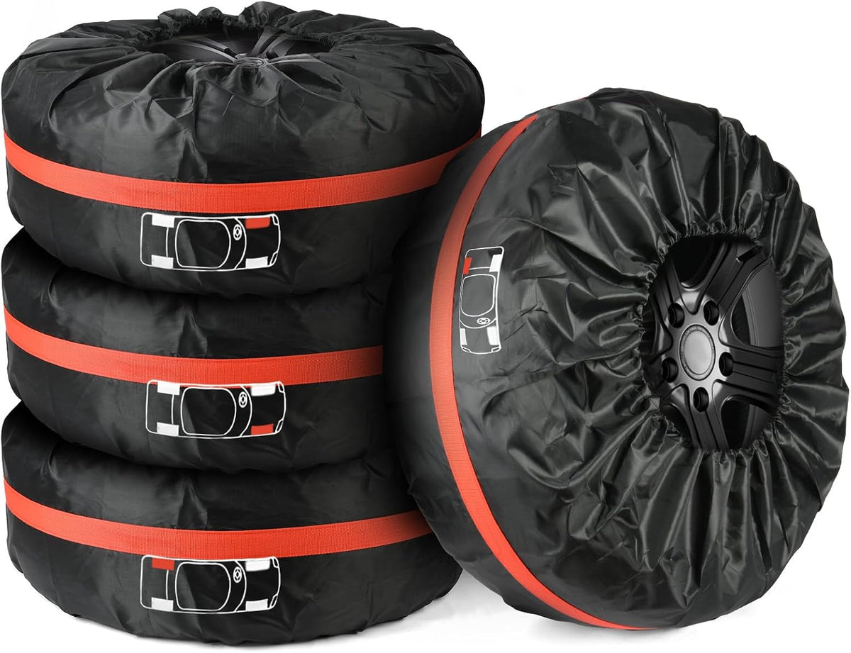 Housses de rangement pour pneus – avec poignée, anti-poussière, résistant à l'eau, Lot de 4, 13 à 18 pouces, 66cm