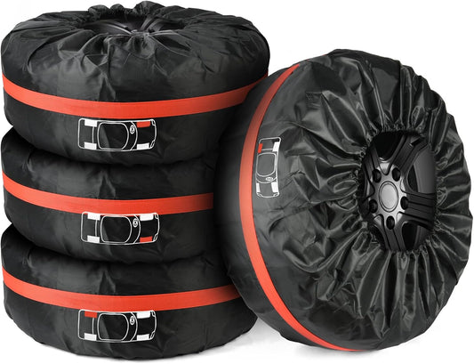 Housses de rangement pour pneus – avec poignée, anti-poussière, résistant à l'eau, Lot de 4, 13 à 18 pouces, 66cm